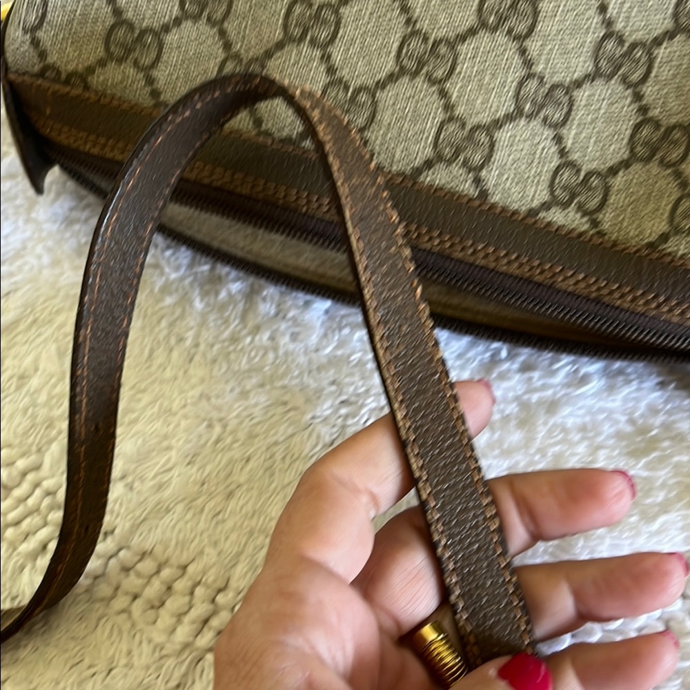 Gucci Brown Crossbody Bag with Geometric Pattern Preloved - Picture 11 of 16